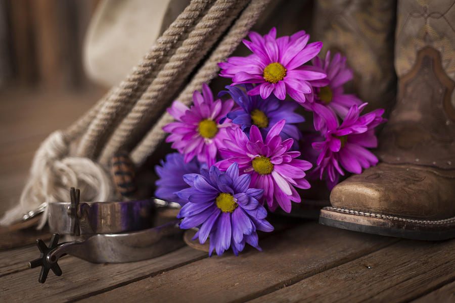 A Cowgirls Flowers Photograph by Amber Kresge