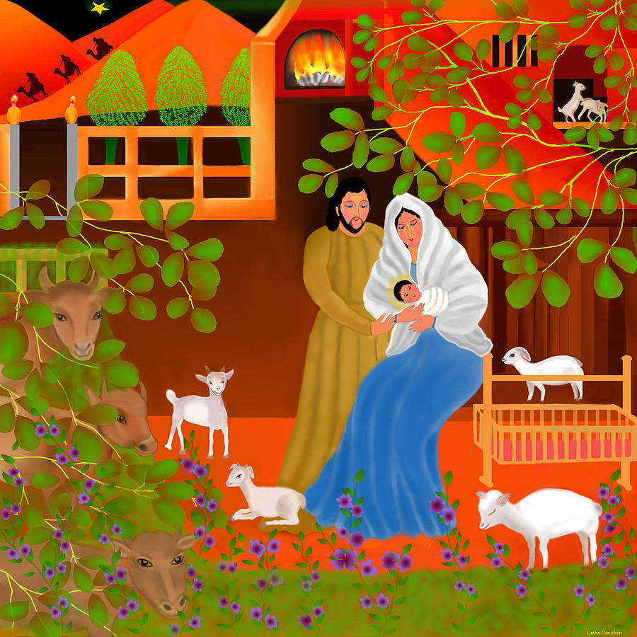 A Cradle In Bethlehem Digital Art by Latha Gokuldas Panicker