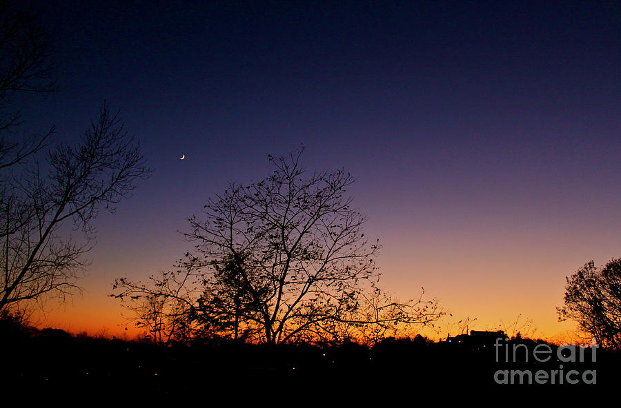 Sunset Photograph - A Crescent Sunset by Jay Nodianos