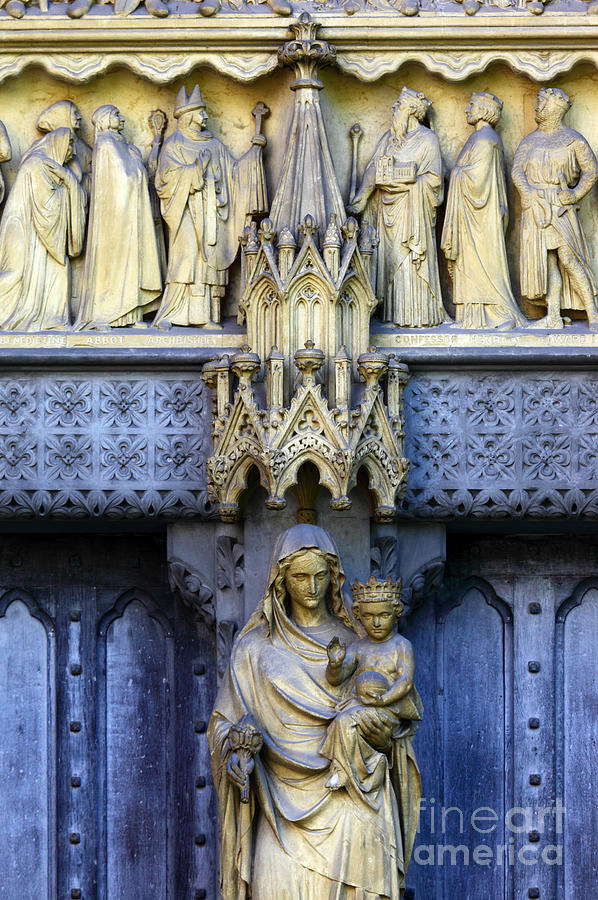 London Photograph - A Crown for Mary and Jesus by James Brunker
