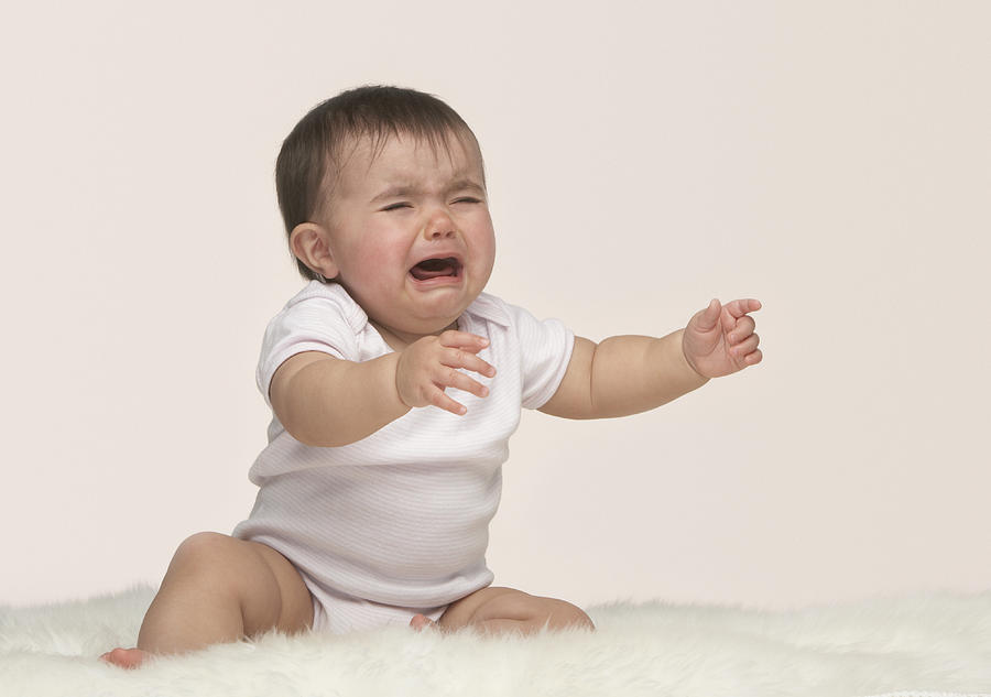 A crying baby Photograph by OJO Images