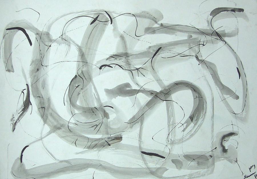 A Dance of Line Painting by Esther Newman-Cohen