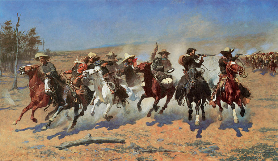 A Dash for the Timbers Painting by Frederic Remington - Fine Art America