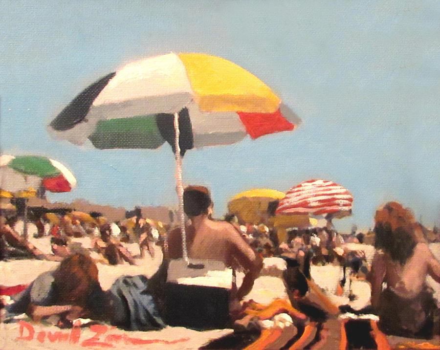 A Day at the Beach Painting by David Zimmerman