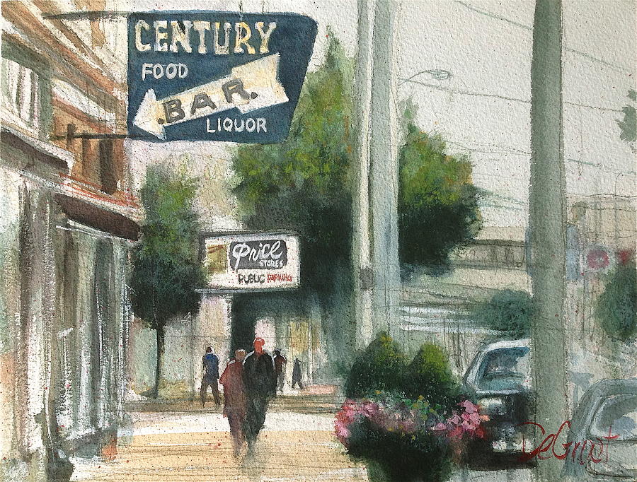 A Day in Downtown Dayton Painting by Gregory DeGroat