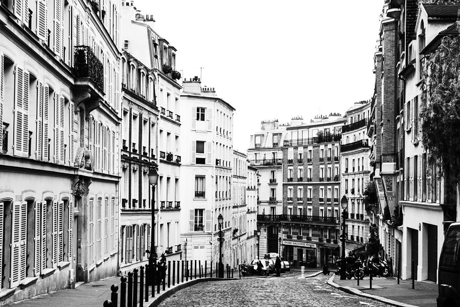 A Day In Montmartre in Mono Photograph by Georgia Clare