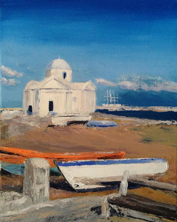 Mykonos Sanctuary Painting by Josef Kelly