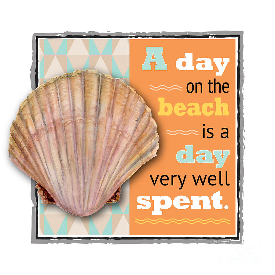 A day on the beach is a day very well spent. Digital Art by Amy Kirkpatrick