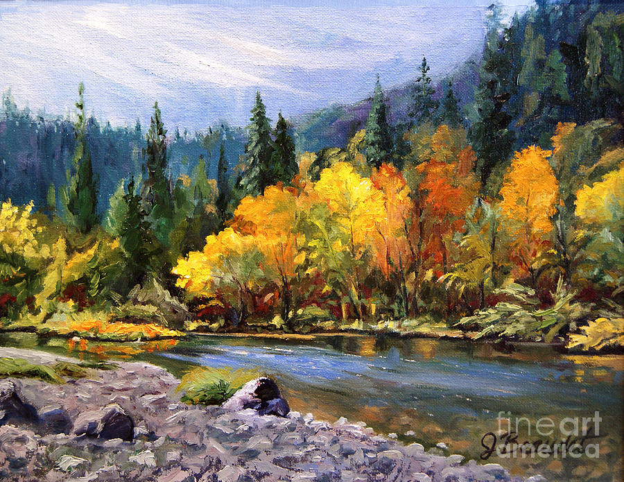 A Day on the River Painting by Jennifer Beaudet