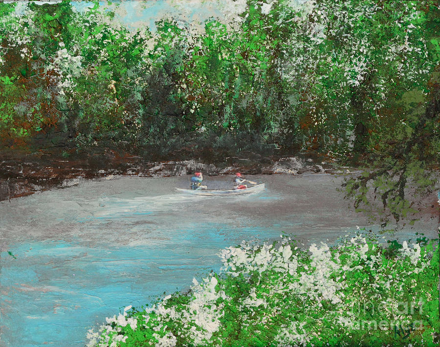 Landscape Painting - A Day On The White River by Alys Caviness-Gober