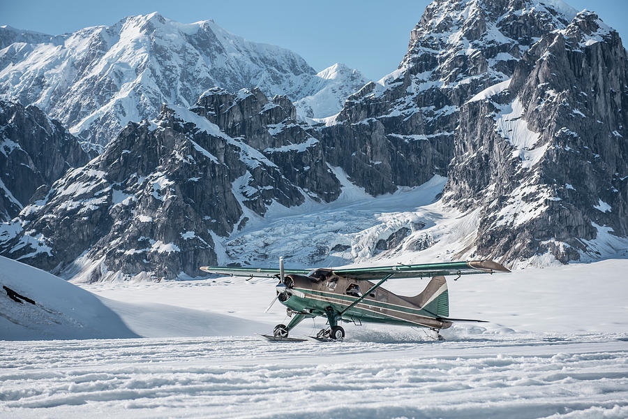 A Dehavilland Beaver Ski Plane Lands Photograph by Alasdair Turner A Dehavilland Beaver Ski Plane Lands Photograph by Alasdair Turner