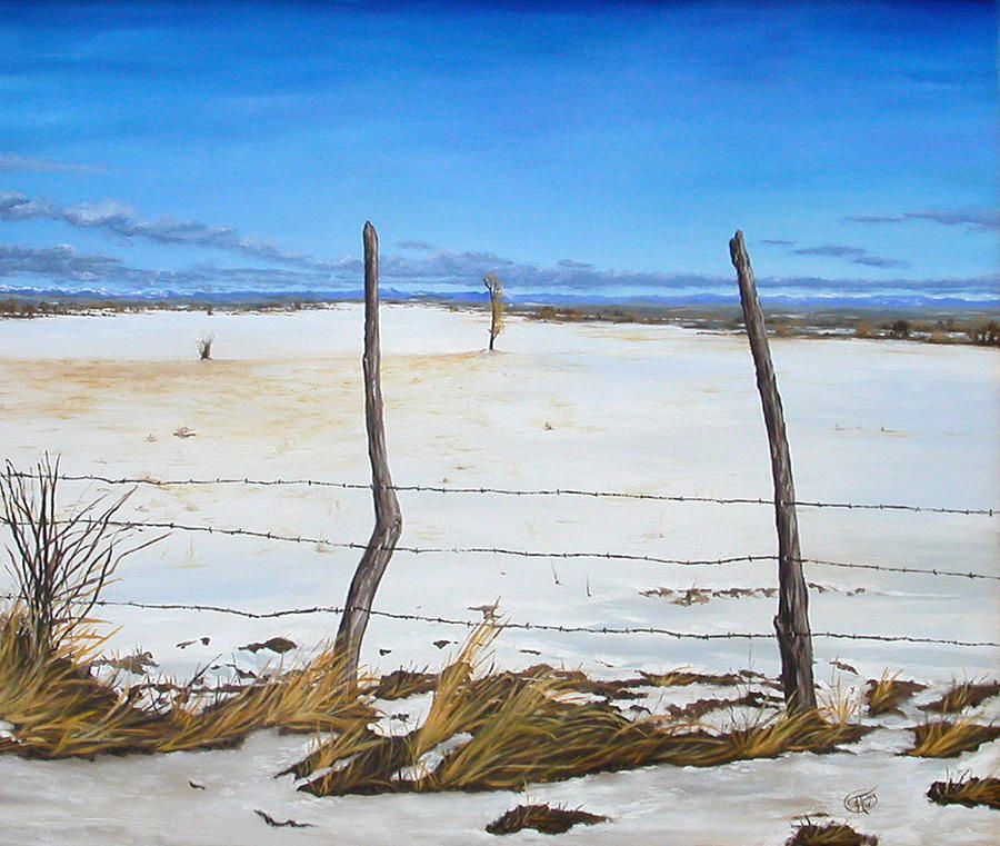 A Desert Winter Painting by Jessica Tookey
