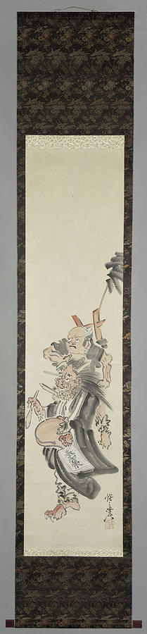 1850 Painting - A Devil As A Mendicant, Kawanabe Kyosai, 1850 - 1889 by Litz Collection