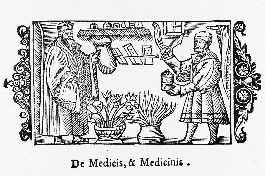 A Doctor And An Apothecary Drawing by Mary Evans Picture Library Fine