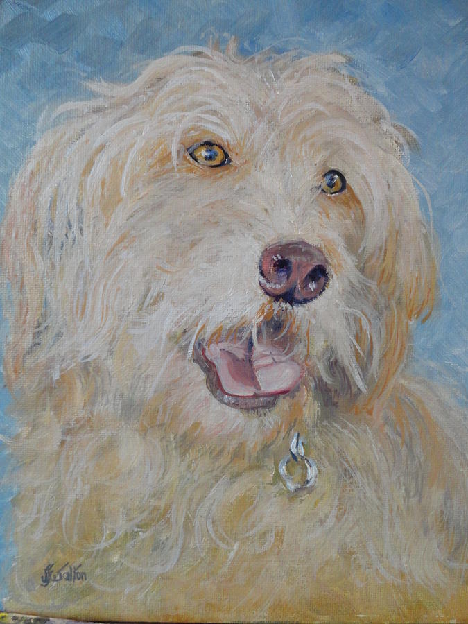 A dog named Annie Painting by Judy Fischer Walton