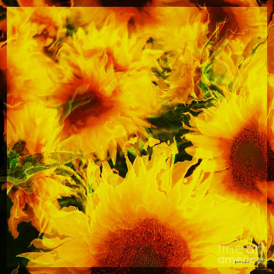 A Dream of Sunflowers Digital Art by Elizabeth McTaggart