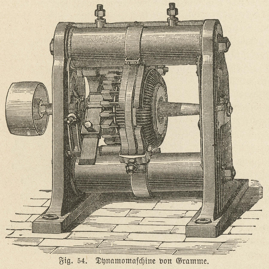 styrte tørre Skim A Dynamo (electricity Generator) Drawing by Mary Evans Picture Library -  Fine Art America