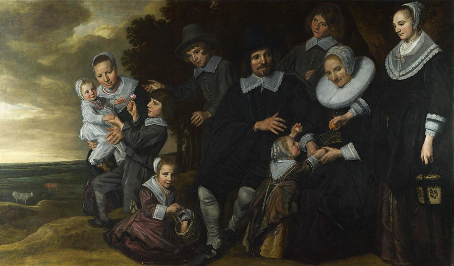 A Family Group in a Landscape Painting by Frans Hals