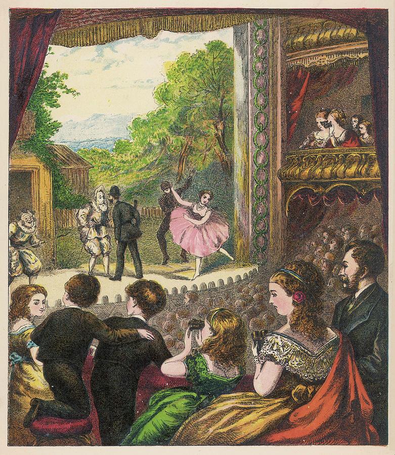 A Family Outing To The Panto Drawing by Mary Evans Picture Library ...