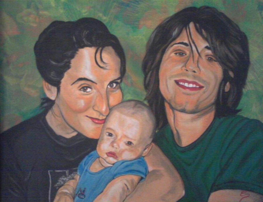 A Family Portrait Painting by Edward Pebworth