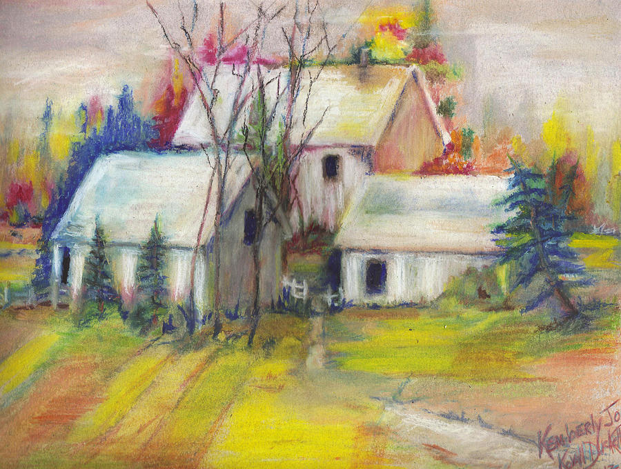 Barn Painting - A Farm in Autumn by Kemberly Duckett