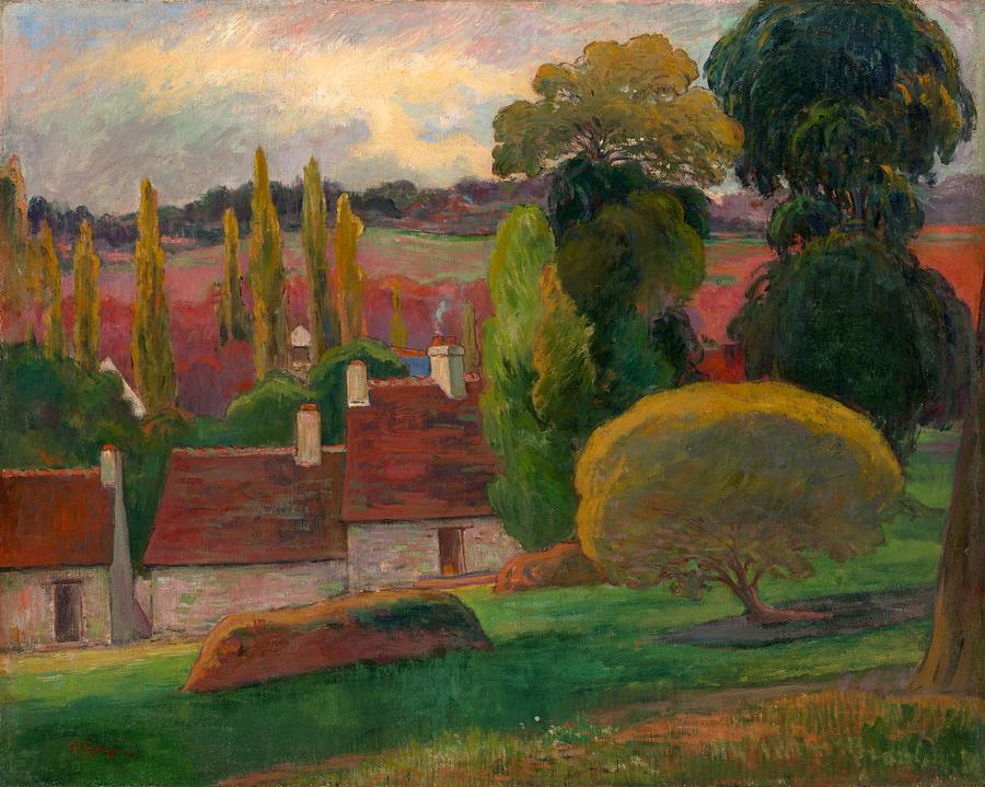 A Farm in Brittany Painting by Paul Gauguin