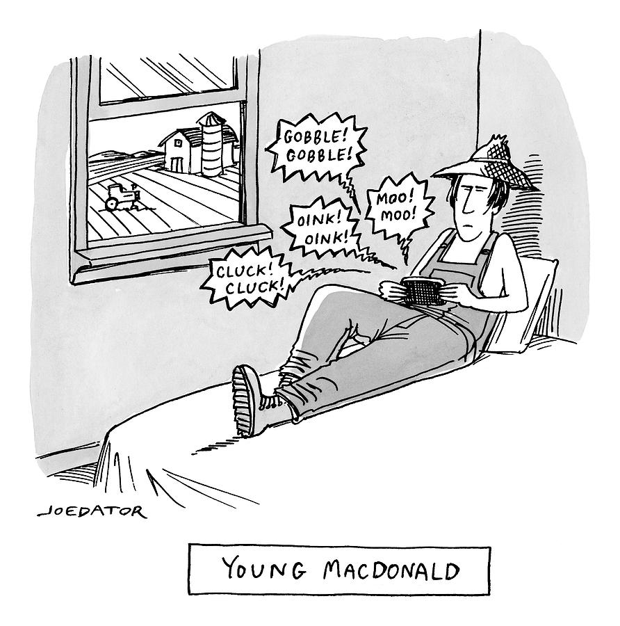 Young MacDonald Drawing by Joe Dator