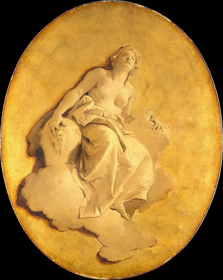 Giovanni Battista Tiepolo Painting - A Female Allegorical Figure by Giovanni Battista Tiepolo