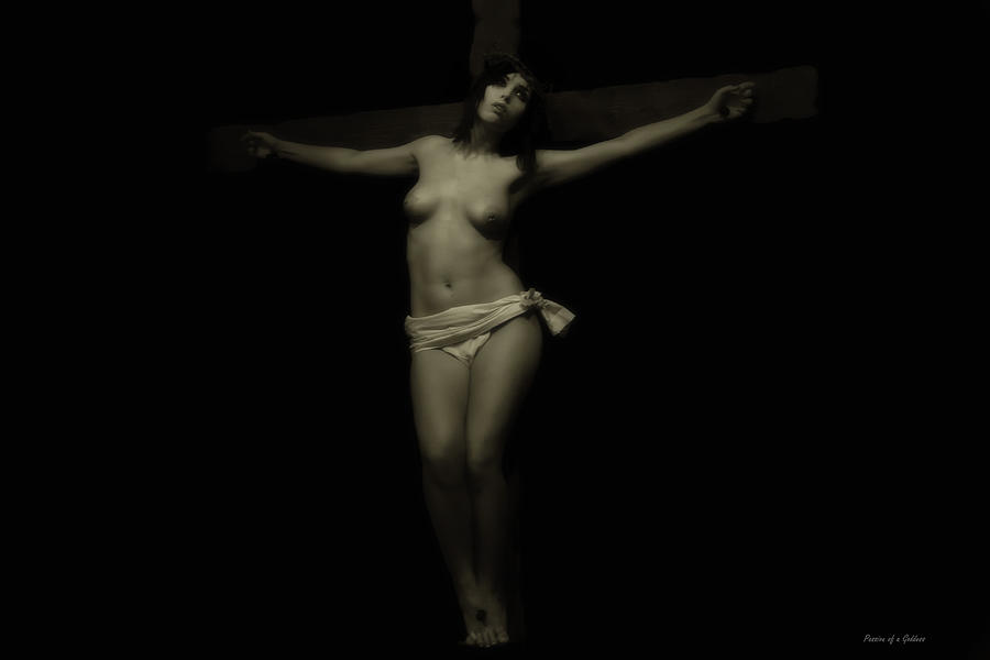 Jesus Christ Photograph - A Female Crucified by Ramon Martinez