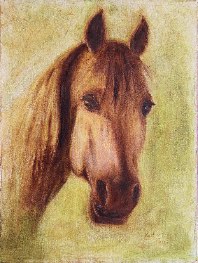 A Fine Horse Painting by Xueling Zou