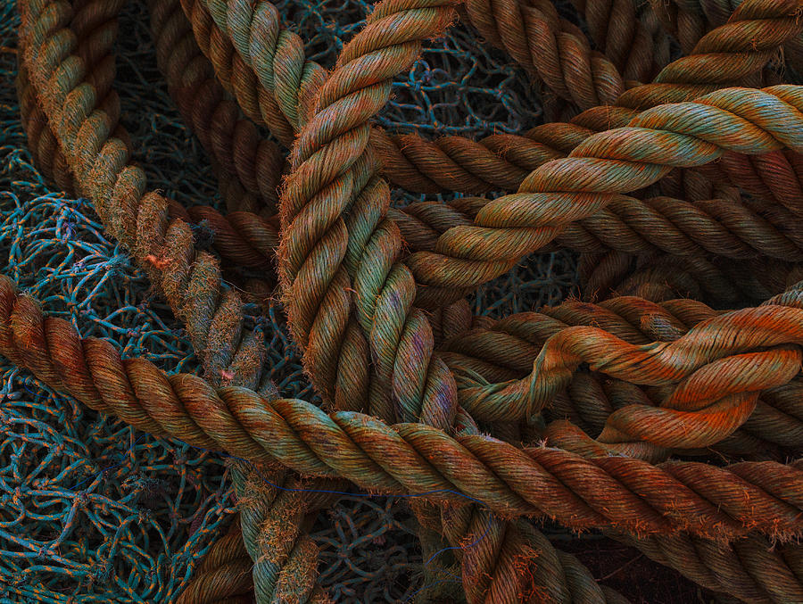 A Fishermans Ropes And Nets Photograph