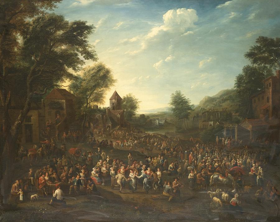 Pieter Bout Painting - A Flemish Country Fair by Celestial Images