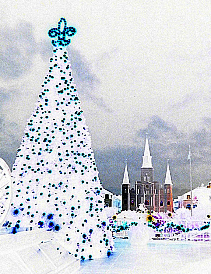 New Orleans Creole Christmas St. Louis Cathedral at Jackson Square Photograph by Michael Hoard