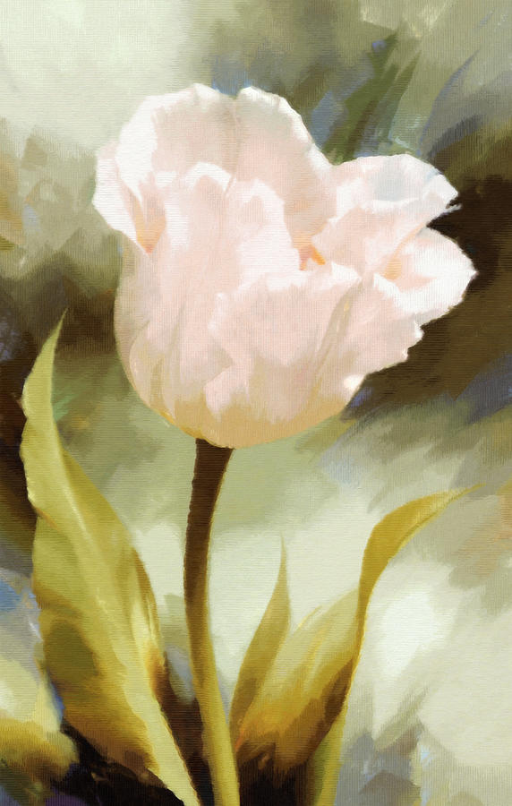 Impressionism Painting - One Beautiful Flower Impressionism by Georgiana Romanovna
