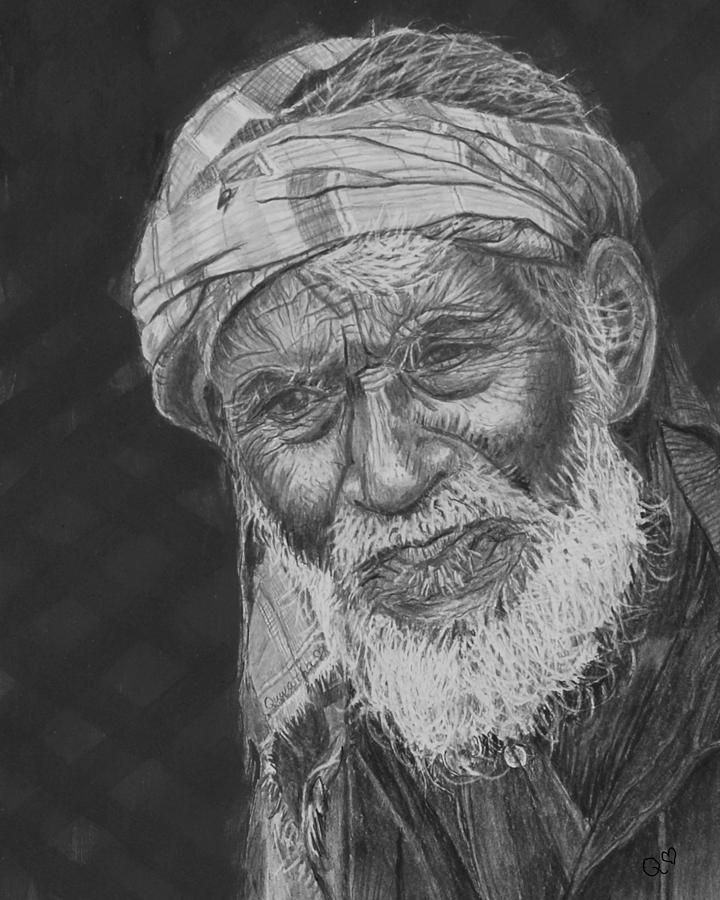 A Fly on his Turban Drawing by Quwatha Valentine