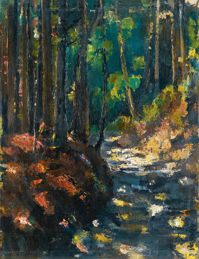 A Forest Path Painting by Anton Faistauer