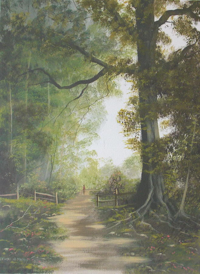 Summer Painting - A Forest Walk by Cathal O malley