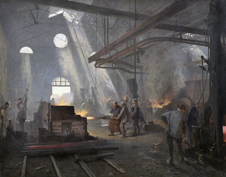 A Forge, 1893  Painting by Fernand Cormon