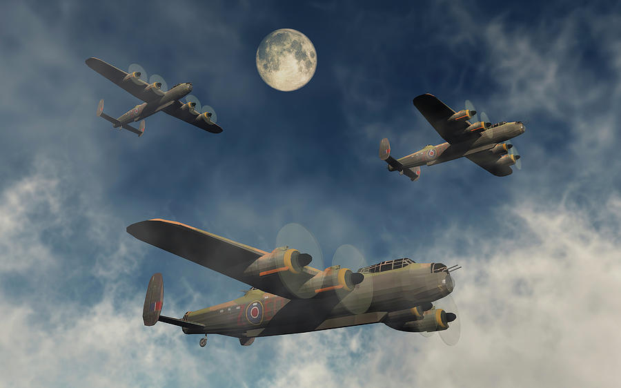 A Formation Of British Avro Lancaster Photograph