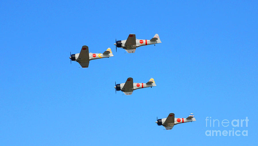 A Formation of Japanese Zeros Photograph by Robert Kleppin - Fine Art ...