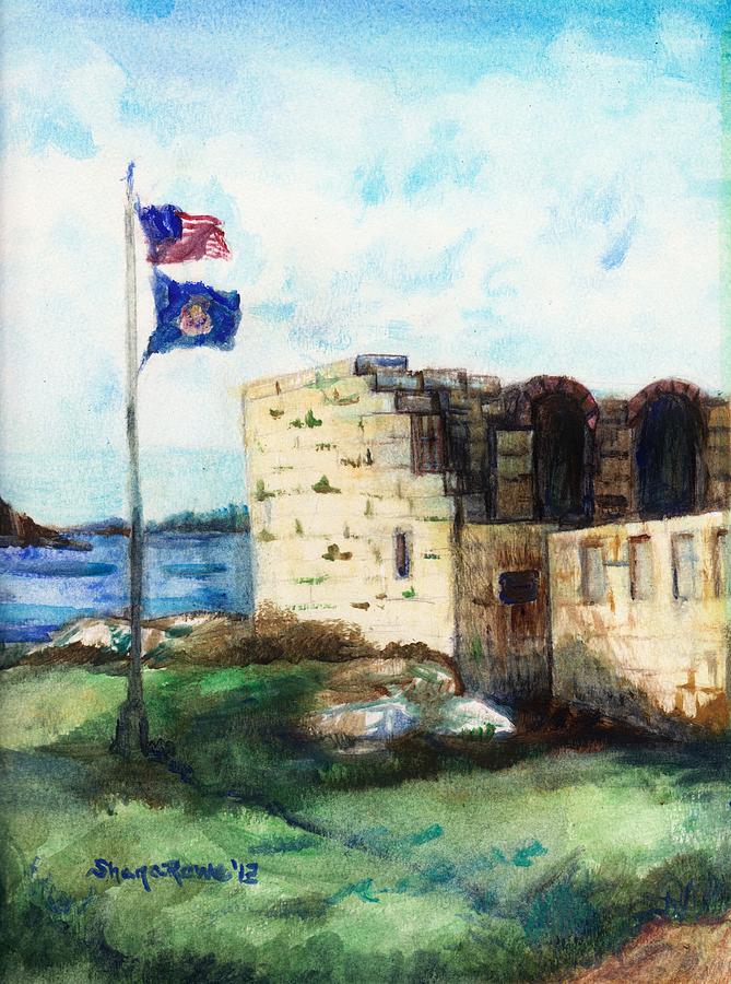 A Fort in Maine Painting by Shana Rowe Jackson
