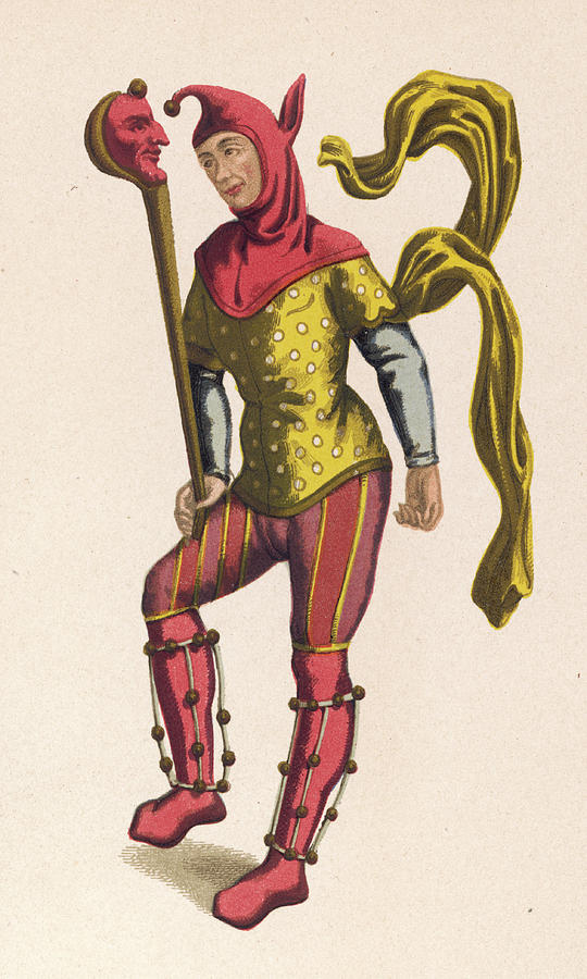 A French Jester, Holding A 'ninny Drawing by Mary Evans Picture Library ...