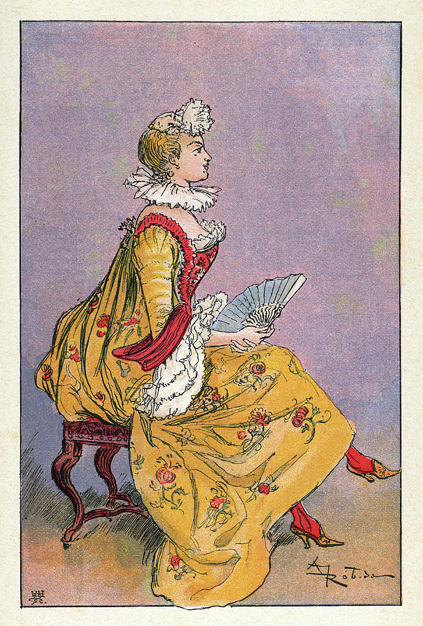 A French Noblewoman During The Reign Drawing by Mary Evans Picture ...