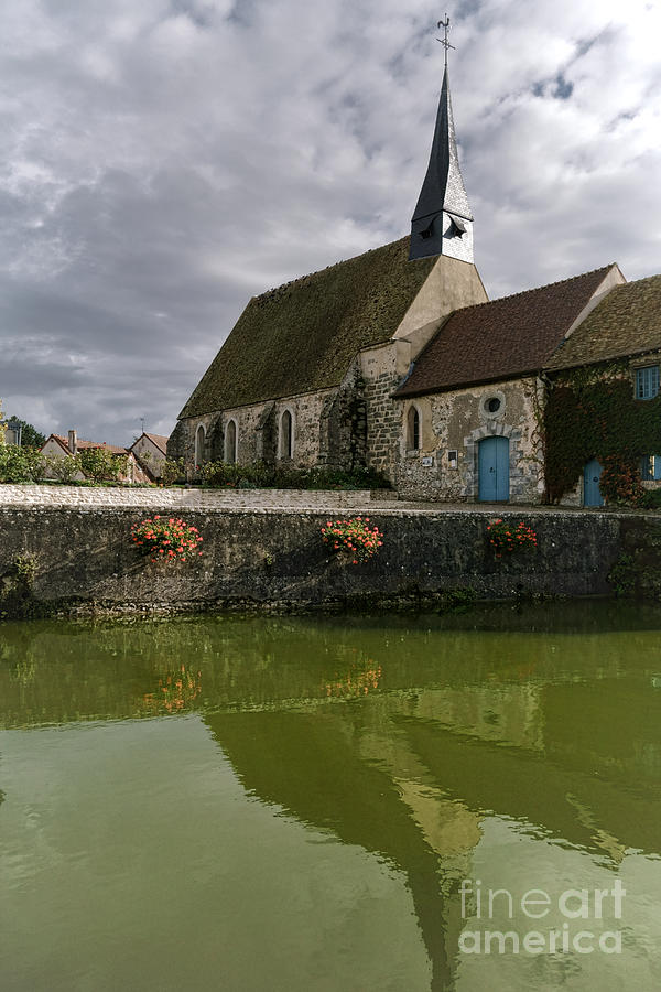 Farm Photograph - A French Village Church by Olivier Le Queinec