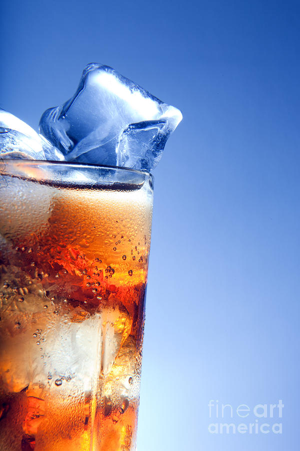 Cool Photograph - A fresh glass of cola with ice by Michal Bednarek