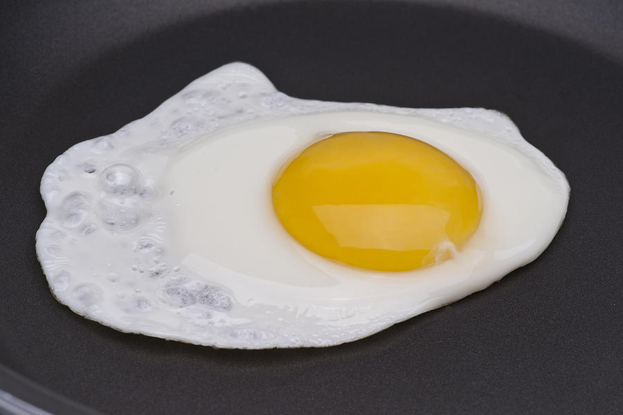 A fried egg over easy Photograph by Marek Poplawski