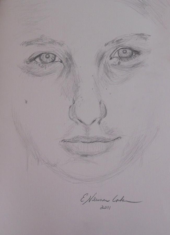 A Full Face Drawing by Esther Newman-Cohen