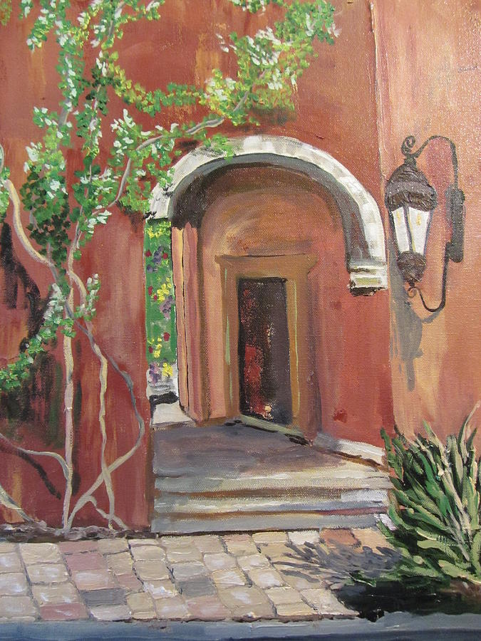 A Garden Around the Corner Painting by Dody Rogers
