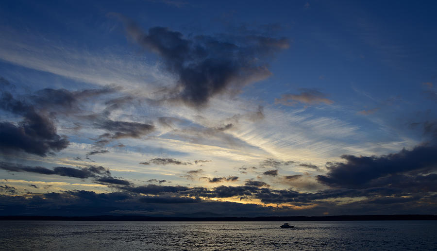 Salish Sea Photograph - A Gathering of Clouds by Bob VonDrachek