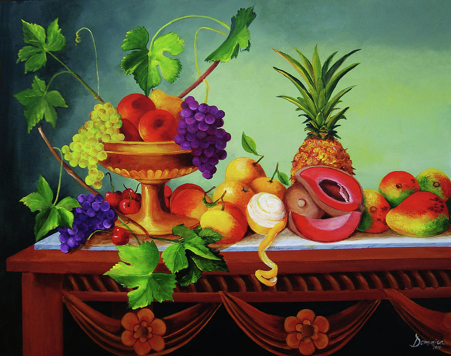 A Gathering Of Fruits Painting by Dominica Alcantara